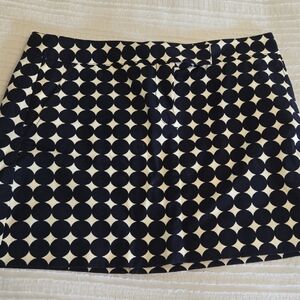 J. Crew Black and White A-Line Mini Skirt for Night Out